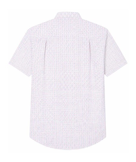 Camisa de manga corta para hombre Carlos Córdoba 83837 Regular Fit confeccionada en 100% algodón con dos pinzas en la espalda, 