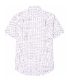Camisa de manga corta para hombre Carlos Córdoba 83837 Regular Fit confeccionada en 100% algodón con dos pinzas en la espalda, 