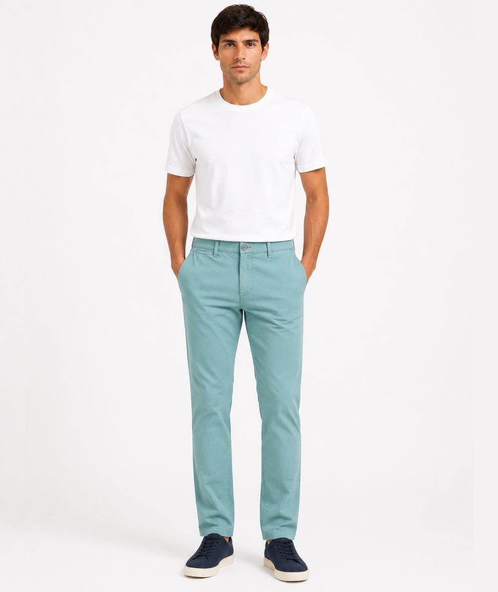 Pantalón chino para hombre Alexander & Co BRAVO863 con tejido Bi-Stretch, cintura elástica y cinco bolsillos, confeccionado en 