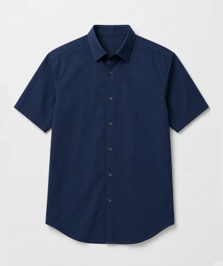 Camisa de manga corta para hombre Carlos Córdoba 00710 Custom Fit confeccionada en 97% algodón y 3% spandex, sin bolsillo delan