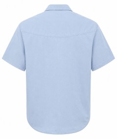 Camisa de manga corta para hombre Carlos Córdoba TAPETAS Custom Fit confeccionada en 100% algodón con dos bolsillos delanteros 