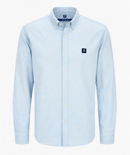 Camisa de manga larga para hombre Roy Tiger 821 Sandra confeccionada en 55% lino y 45% algodón, sin bolsillo delantero, ligera,