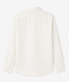 Camisa de manga larga para hombre Rosso Ibiza CH742 confeccionada en 100% lino natural, con tira para remangar las mangas y pre