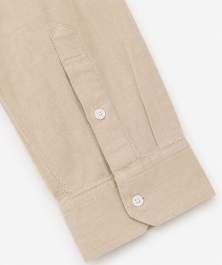 Camisa de manga larga para hombre Rosso Ibiza CH742 confeccionada en 100% lino natural, con tira para remangar las mangas y pre