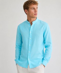 Camisa Hombre CH741 Lino Cuello Mao