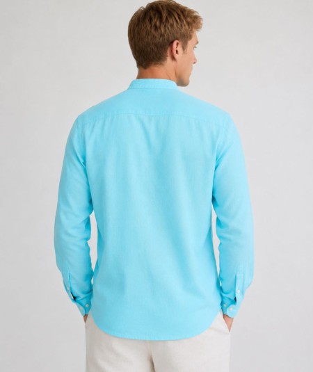 Camisa Hombre CH741 Lino Cuello Mao