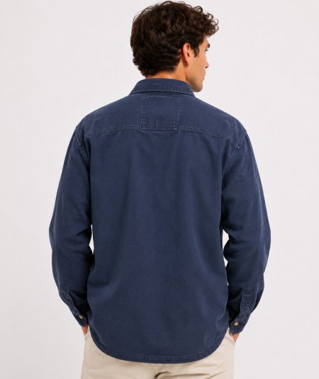 Sobrecamisa para hombre Rever Mile 41515 confeccionada en 98% algodón y 2% elastano, cómoda, resistente y perfecta para complet