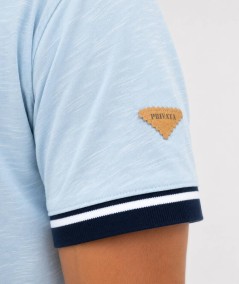 Camiseta para hombre Privata PRI2535 de manga corta en color azul confeccionada en 60% algodón y 40% poliéster, cómoda, ligera 