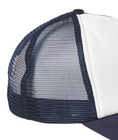 Gorra para hombre Jack & Jones Miles 12248834 estilo trucker en color azul marino y blanco con cierre ajustable trasero y logot