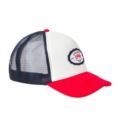 Gorra para hombre Jack & Jones Miles 12248834 estilo trucker en color azul marino y blanco con cierre ajustable trasero y logot