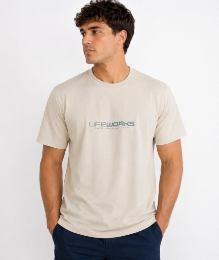 Camiseta para hombre Only & Sons 22035946 de manga corta con cuello redondo, confeccionada en 50% algodón, 27% poliéster y 23% 