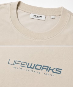 Camiseta para hombre Only & Sons 22035946 de manga corta con cuello redondo, confeccionada en 50% algodón, 27% poliéster y 23% 
