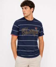 Camiseta para hombre Privata PRI2541 de manga corta confeccionada en 100% algodón, con cuello redondo, logotipo bordado y estam
