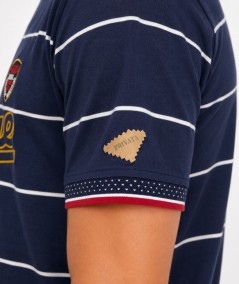 Camiseta para hombre Privata PRI2541 de manga corta confeccionada en 100% algodón, con cuello redondo, logotipo bordado y estam