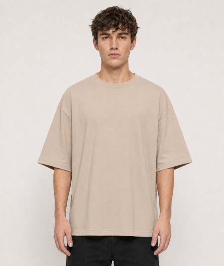 Camiseta oversize para hombre Roy Tiger ZT-1026 de manga corta confeccionada en 97% algodón y 3% elastano, con cuello redondo y