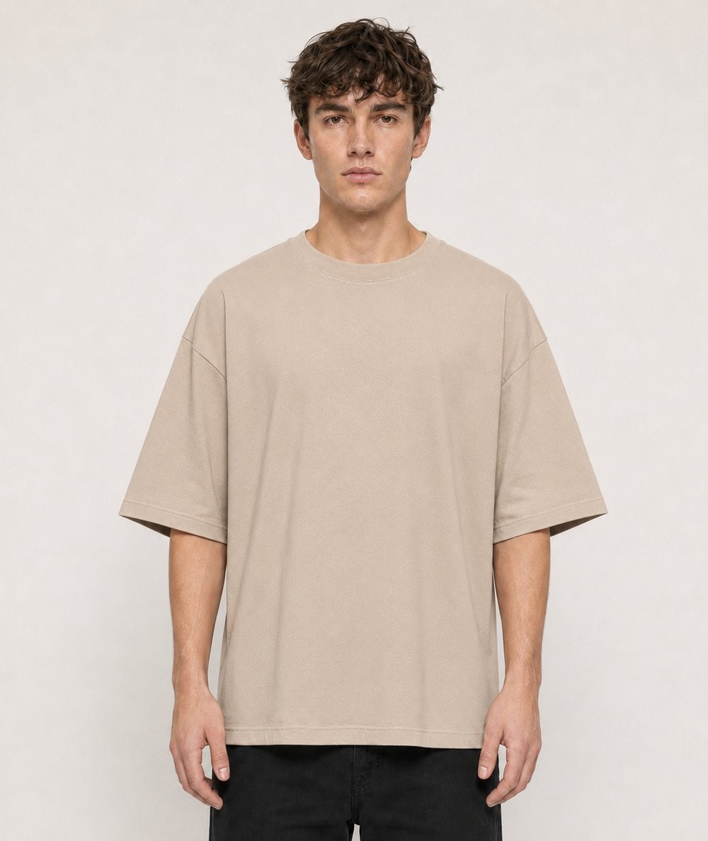 Camiseta oversize para hombre Roy Tiger ZT-1026 de manga corta confeccionada en 97% algodón y 3% elastano, con cuello redondo y