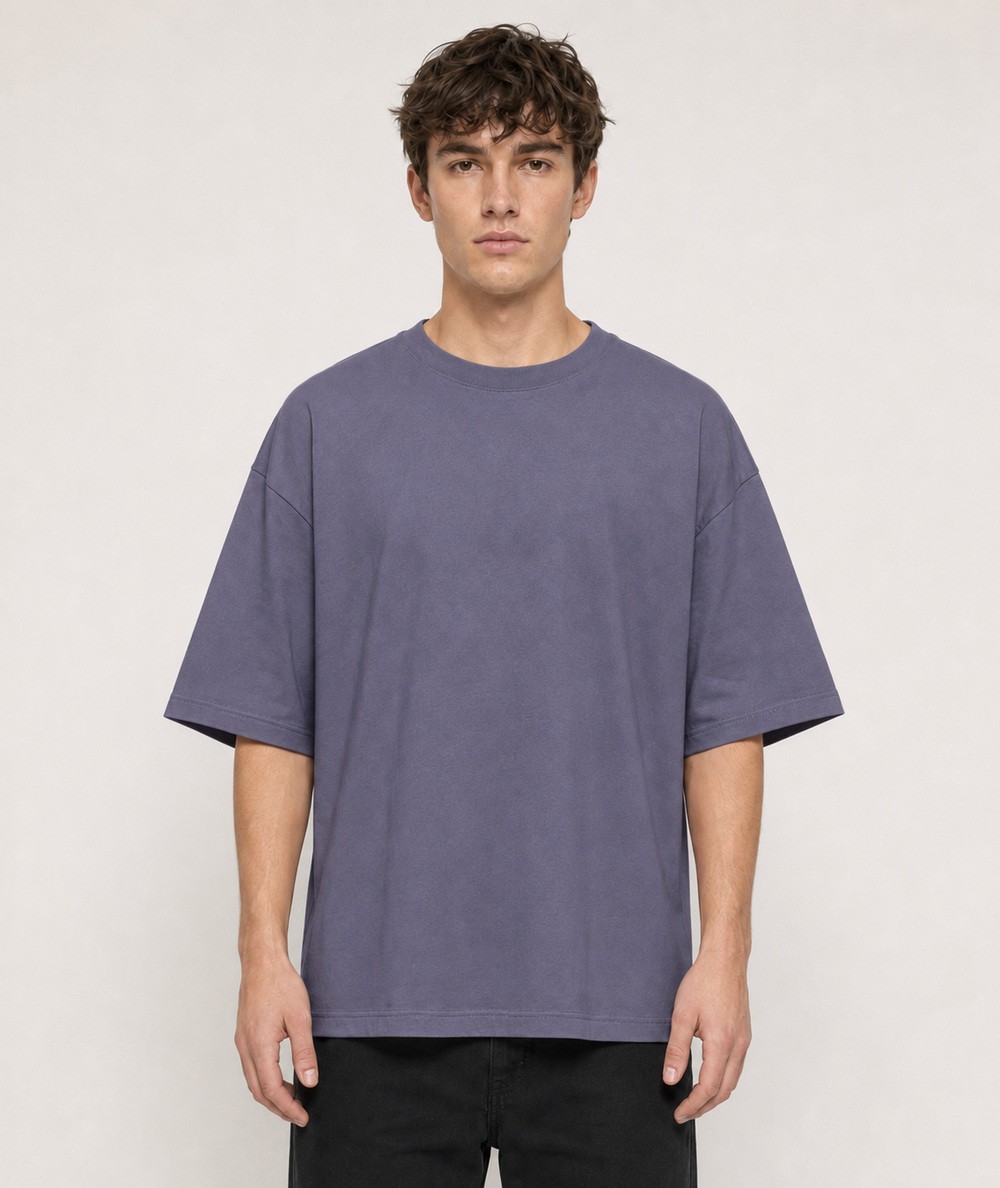 Camiseta oversize para hombre Roy Tiger ZT-1026 de manga corta confeccionada en 97% algodón y 3% elastano, con cuello redondo y