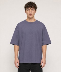 Camiseta oversize para hombre Roy Tiger ZT-1026 de manga corta confeccionada en 97% algodón y 3% elastano, con cuello redondo y