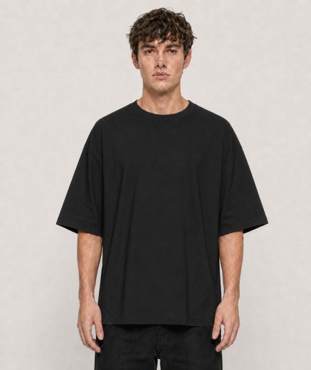 Camiseta oversize para hombre Roy Tiger ZT-1026 de manga corta confeccionada en 97% algodón y 3% elastano, con cuello redondo y