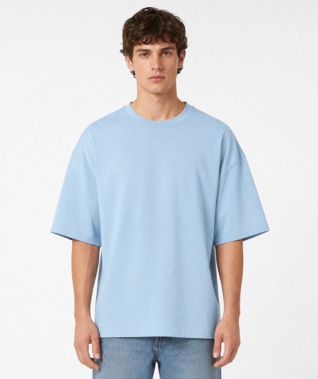 Camiseta oversize para hombre Roy Tiger ZT-1026 de manga corta confeccionada en 97% algodón y 3% elastano, con cuello redondo y
