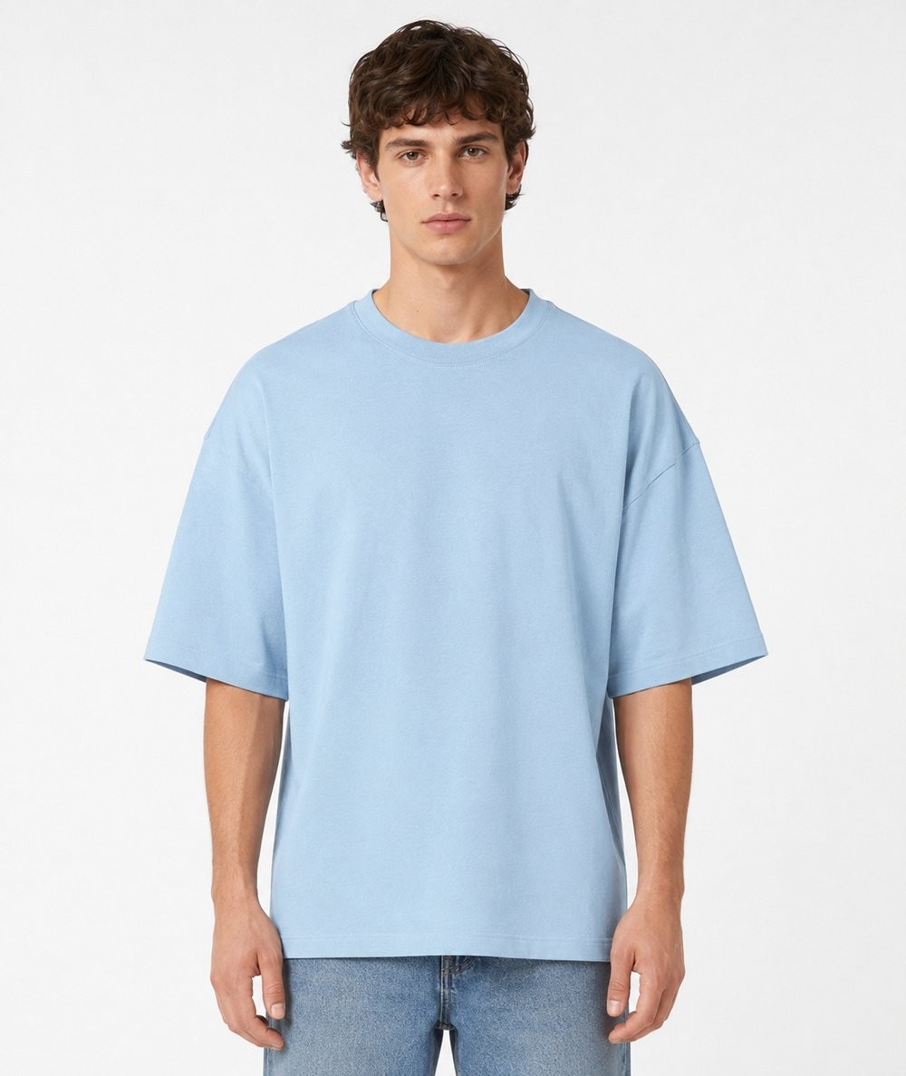 Camiseta oversize para hombre Roy Tiger ZT-1026 de manga corta confeccionada en 97% algodón y 3% elastano, con cuello redondo y