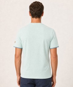 Camiseta para hombre Privata PRI2532 de manga corta confeccionada en 60% algodón y 40% poliéster, con logotipo en relieve y tej
