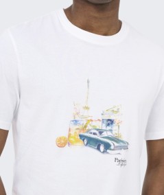 Camiseta para hombre Only & Sons 22036568 de manga corta confeccionada en 100% algodón orgánico, con cuello redondo, tejido jer