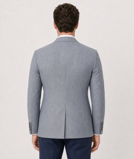 Americana para hombre Capelhi PIREO213 confeccionada en 95% algodón y 5% lino, con bolsillo de pecho con forro convertible en p