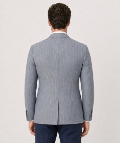 Americana para hombre Capelhi PIREO213 confeccionada en 95% algodón y 5% lino, con bolsillo de pecho con forro convertible en p