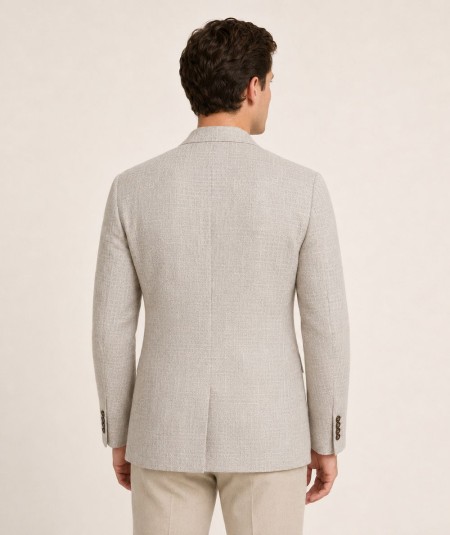 Americana para hombre Capelhi Toscana 768 confeccionada en 75% algodón y 25% lino, con bolsillo de pecho con forro convertible 