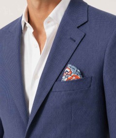 Americana para hombre Capelhi Toscana 751 confeccionada en 100% lino con forro de poliéster, bolsillo de pecho con pañuelo inte