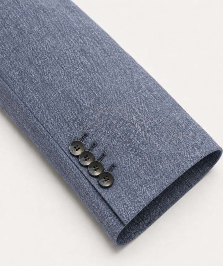 Americana para hombre Capelhi Tokio-4 con forro interior estampado y bolsillo de pecho con forro convertible en pañuelo decorat
