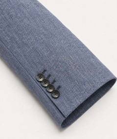 Americana para hombre Capelhi Tokio-4 con forro interior estampado y bolsillo de pecho con forro convertible en pañuelo decorat