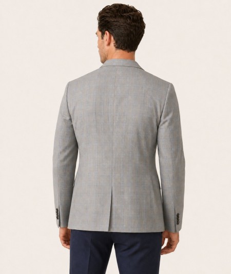 Americana informal para hombre Capelhi 30017 confeccionada en 80% poliéster y 18% rayón, con forro completo y bolsillo de pecho