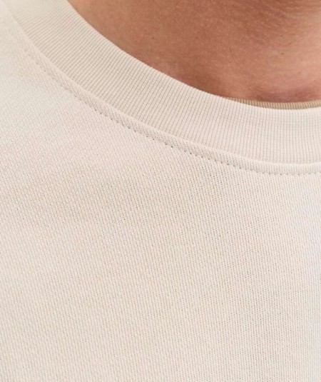 Sudadera para hombre Jack & Jones 12287995 de corte relaxed, cuello redondo, estampado delantero e interior cepillado suave, co