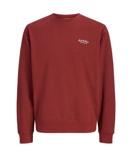 Sudadera para hombre Jack & Jones 12287995 de corte relaxed, cuello redondo, estampado delantero e interior cepillado suave, co