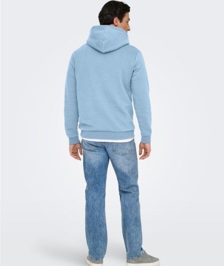 Sudadera con capucha para hombre Only & Sons 22018685 de corte regular, interior cepillado suave y bolsillo canguro, confeccion