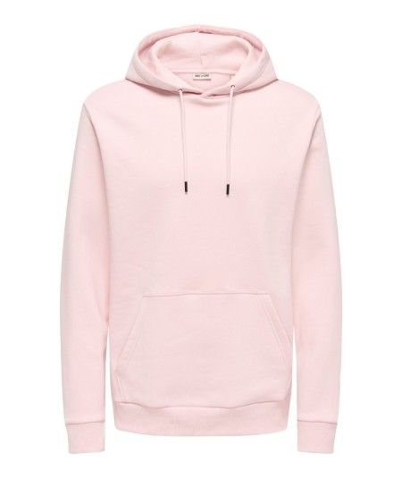 Sudadera con capucha para hombre Only & Sons 22018685 de corte regular, interior cepillado suave y bolsillo canguro, confeccion