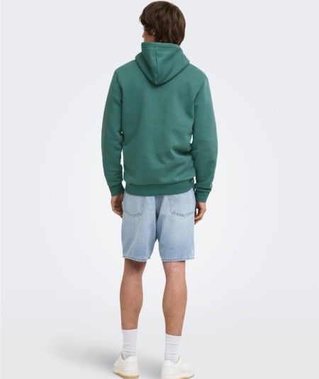 Sudadera con capucha para hombre Only & Sons 22018685 de corte regular, interior cepillado suave y bolsillo canguro, confeccion