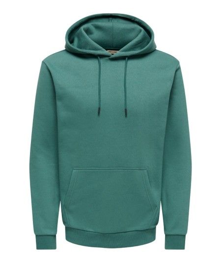 Sudadera con capucha para hombre Only & Sons 22018685 de corte regular, interior cepillado suave y bolsillo canguro, confeccion