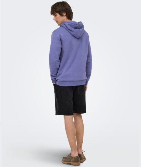 Sudadera con capucha para hombre Only & Sons 22018685 de corte regular, interior cepillado suave y bolsillo canguro, confeccion