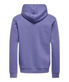 Sudadera con capucha para hombre Only & Sons 22018685 de corte regular, interior cepillado suave y bolsillo canguro, confeccion