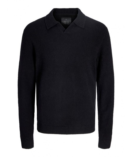 Polo de punto para hombre Jack & Jones 12294753 de manga larga y corte regular, confeccionado en algodón, poliéster reciclado y
