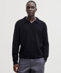 Polo de punto para hombre Jack & Jones 12294753 de manga larga y corte regular, confeccionado en algodón, poliéster reciclado y