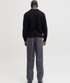 Polo de punto para hombre Jack & Jones 12294753 de manga larga y corte regular, confeccionado en algodón, poliéster reciclado y