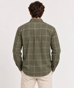 Camisa de pana para hombre Only & Sons 22035776 confeccionada en 100% algodón, con manga larga, cuello camisero, cierre de boto