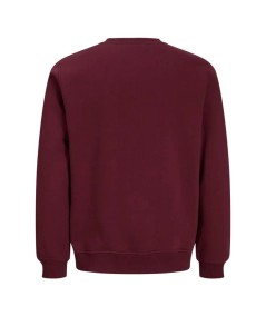 Sudadera para hombre Jack & Jones Frederiksberg 12303563 en color granate, confeccionada en 60% algodón y 40% poliéster, ideal 