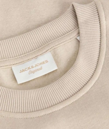 Sudadera para hombre Jack & Jones Frederiksberg 12303563 en color granate, confeccionada en 60% algodón y 40% poliéster, ideal 