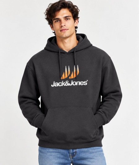 Sudadera para hombre Jack & Jones 12306280 confeccionada en 60% algodón y 40% poliéster, ideal para looks casuales de otoño.