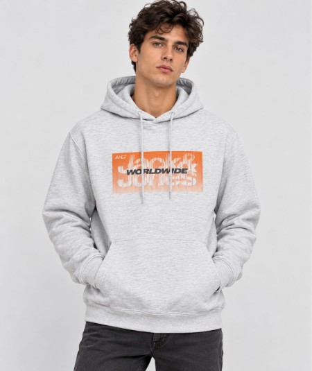 Sudadera para hombre Jack & Jones 12306280 confeccionada en 60% algodón y 40% poliéster, ideal para looks casuales de otoño.